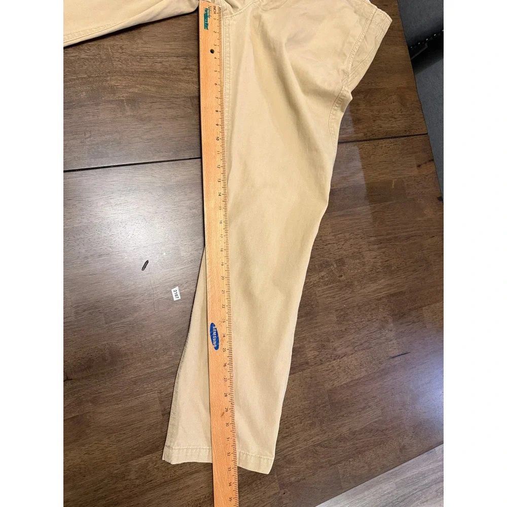 American Eagle Outfitters Mens Tan Khaki Chino Pants 33x34 Straight Leg Cotton